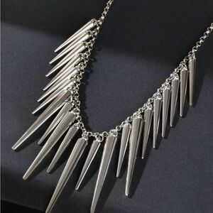 Silver Spike Necklace